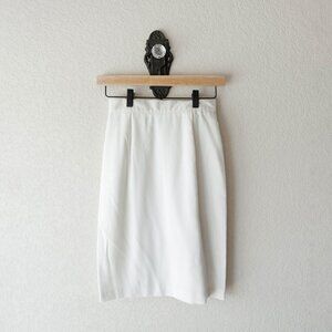 Vintage Diana Hartman Skirt Size 4 White High Waist Midi Pencil Made in USA